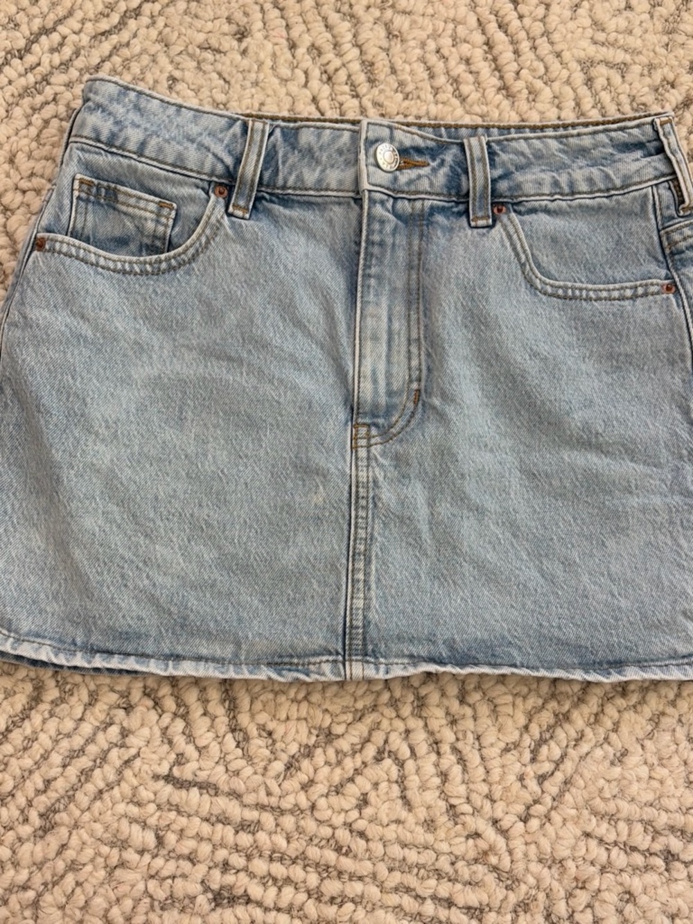 PacSun Light Blue Denim Mini Skirt (worn once)